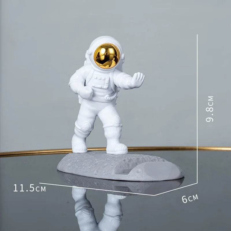 Soporte para Celular Astronauta Cyberpunk — Escultura Decorativa Espacial