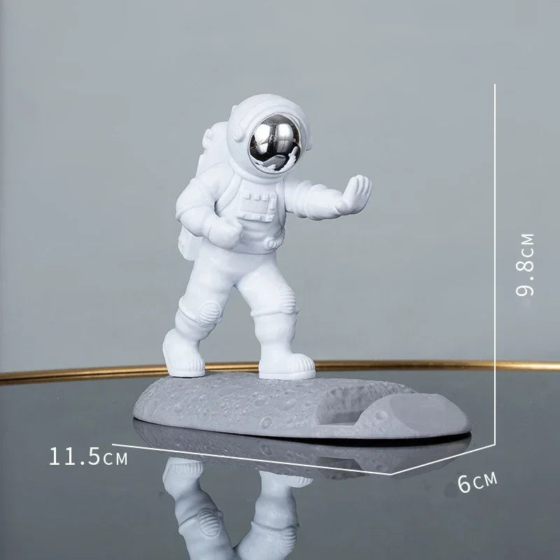 Soporte para Celular Astronauta Cyberpunk — Escultura Decorativa Espacial