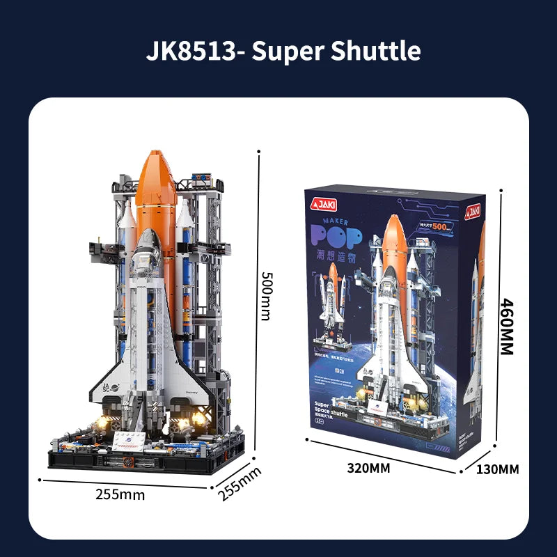 Set de Construcción Táctica: Exploración Espacial Heavy Rocket (JAKI)