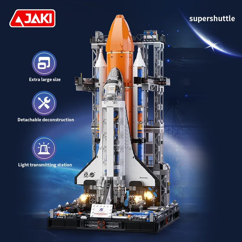 Set de Construcción Táctica: Exploración Espacial Heavy Rocket (JAKI)