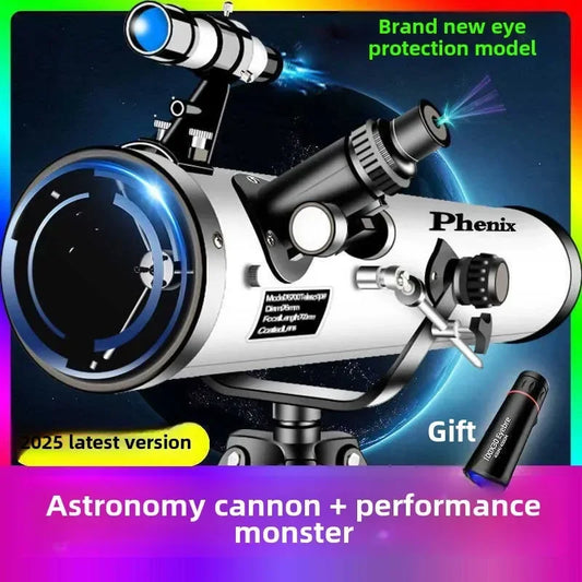 Telescopio Astronómico HD 500x — Observación Espacial y Estrellas