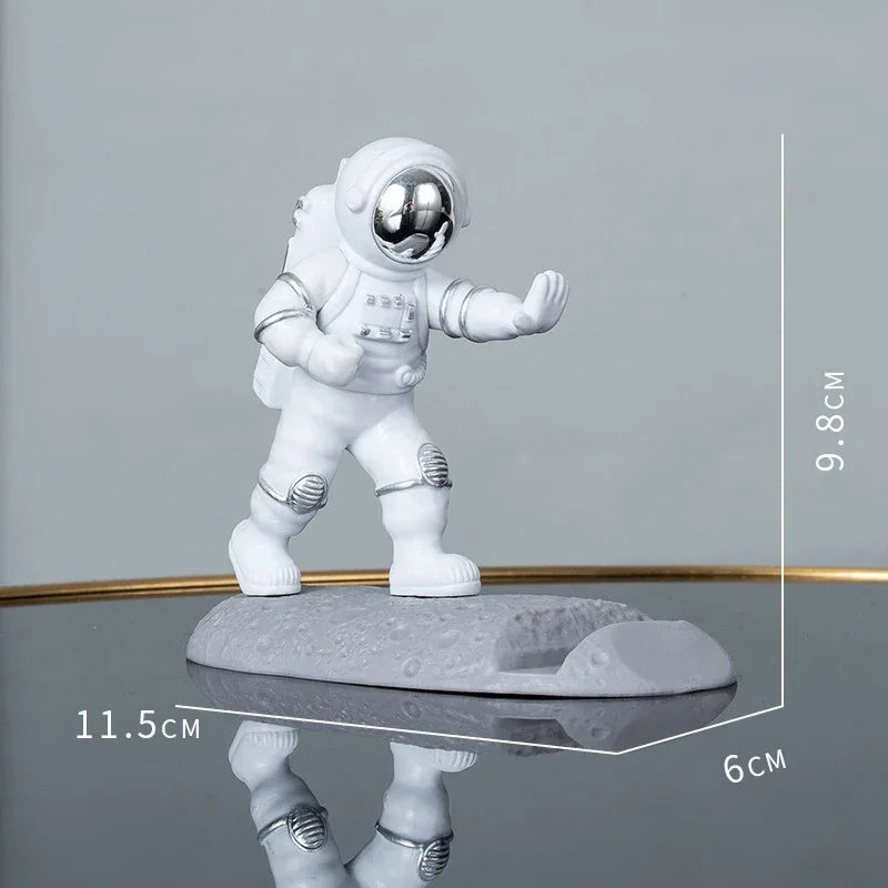 Soporte para Celular Astronauta Cyberpunk — Escultura Decorativa Espacial