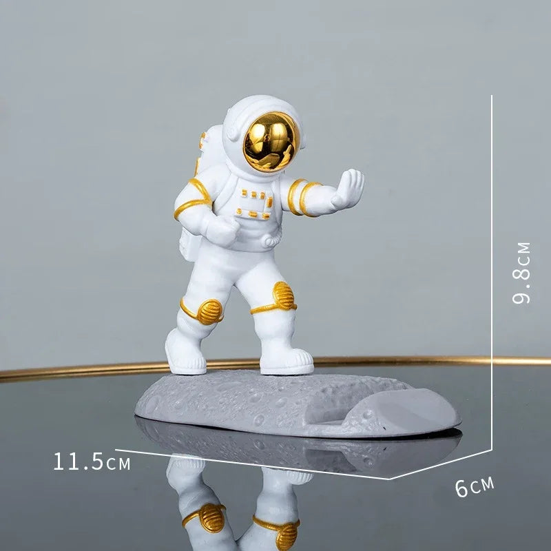 Soporte para Celular Astronauta Cyberpunk — Escultura Decorativa Espacial